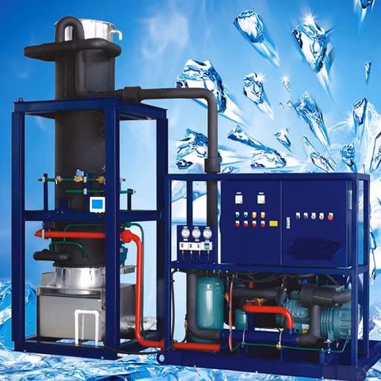 중국 최고 품질 Thermojinn 뜨거운 판매 튜브/큐브/플레이크 얼음 만들기 상업 산업 기계 공장 만들기 튜브 제빙기