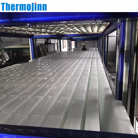 Thermojinn 20000kg/Day 어업용 자동 직접 냉각 얼음 블록 기계